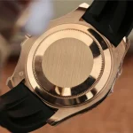 YACHT MASTER 1 GOLDEN DIAMOND BEZEL & DIAL RUBBER STRAP 40MM - Image 9