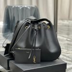 PARIS VII LARGE FLAT HOBO BAG IN SMOOTH LEATHER - Image 2