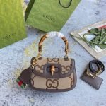 GUCCI BAMBOO 1947 JUMBO GG SMALL TOP HANDLE BAG - Image 2