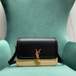 SOLFERINO MEDIUM SATCHEL IN BOX SAINT LAURENT LEATHER — Saint Laurent handbag detail view 2