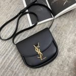 KAIA SMALL SATCHEL IN SMOOTH LEATHER — Saint Laurent handbag detail view 2