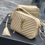 LOU CAMERA BAG IN QUILTED LEATHER — Saint Laurent handbag detail view 3