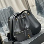 PARIS VII LARGE FLAT HOBO BAG IN SMOOTH LEATHER - Image 3