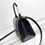 Balenciaga WOMEN’S HOURGLASS SMALL HANDBAG CROCODILE EMBOSSED — Balenciaga handbag detail view 3