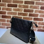 GG embossed medium messenger bag — Gucci handbag detail view 3