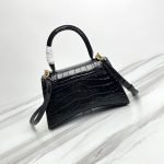 Balenciaga WOMEN’S HOURGLASS SMALL HANDBAG CROCODILE EMBOSSED — Balenciaga handbag detail view 4