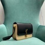 SOLFERINO MEDIUM SATCHEL IN BOX SAINT LAURENT LEATHER — Saint Laurent handbag detail view 4