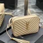 LOU CAMERA BAG IN QUILTED LEATHER — Saint Laurent handbag detail view 5