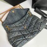 YSL PUFFER MEDIUM IN SUEDE AND DENIM - Image 5