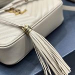 LOU CAMERA BAG IN QUILTED LEATHER — Saint Laurent handbag detail view 6