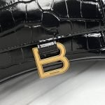 Balenciaga WOMEN’S HOURGLASS SMALL HANDBAG CROCODILE EMBOSSED — Balenciaga handbag detail view 6