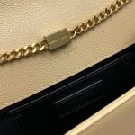 KATE MEDIUM CHAIN BAG IN GRAIN DE POUDRE EMBOSSED LEATHER — Saint Laurent handbag detail view 7