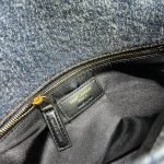 YSL PUFFER SMALL IN SUEDE AND DENIM — Saint Laurent handbag detail view 7