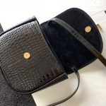 KAIA SMALL SATCHEL IN SHINY CROCODILE-EMBOSSED LEATHER — Saint Laurent handbag detail view 7