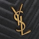 VINYLE ROUND CAMERA BAG IN CHEVRON-QUILTED GRAIN DE POUDRE EMBOSSED LEATHER — Saint Laurent handbag detail view 7