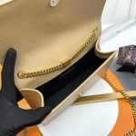 KATE MEDIUM CHAIN BAG IN GRAIN DE POUDRE EMBOSSED LEATHER — Saint Laurent handbag detail view 8