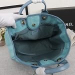 CHANEL Woven Straw Raffia Striped Medium Deauville Tote - Image 8