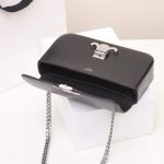 CELINE CLAUDE shiny cowhide leather chain shoulder bag - Image 8