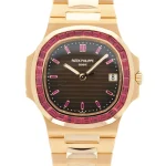 AAAAA-Patek Philippe Nautilus Rose Gold Brown Ruby Dial 40mm Ruby Bezel 5723/112R-001 – BRAND NEW