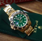Rolex GMT-Master II Yellow Gold Automatic Green Dial Men’s Watch 116718-LN-78208 - Image 8