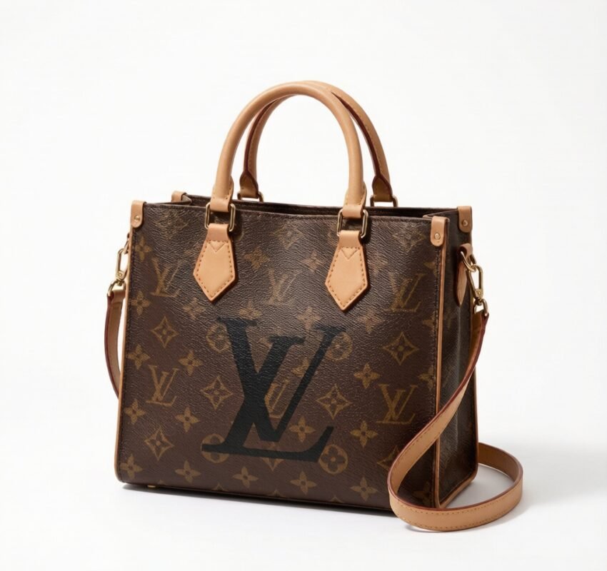 LV ONTHEGO MM in classic Monogram canvas — roomy everyday tote with dual carry options