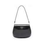 Small Prada Cleo brushed leather shoulder bag with flap
