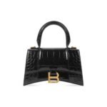 Balenciaga WOMEN’S HOURGLASS XS HANDBAG CROCODILE EMBOSSED