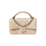 CHANEL MINI FLAP WITH TOP HANDLE(HIGH-END GRADE)